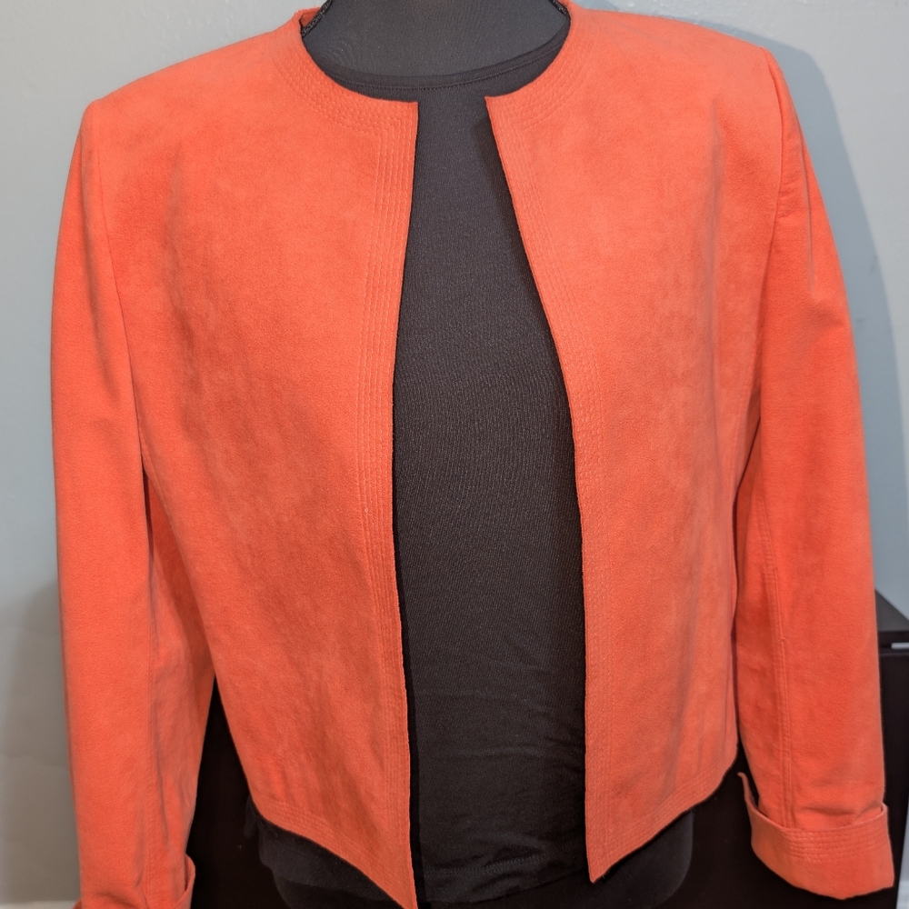 Lilli Ann Suede Antique Coral Jacket